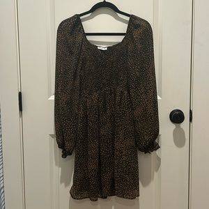 Size Medium Newbury Kustom Brown and Black printed stretchy dress